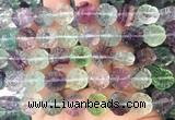 FGBS295 15 inches 12mm carved flower fluorite gemstone beads
