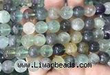FLBS34 15 inches 10mm round colorful fluorite beads wholesale