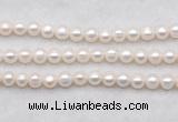 FWP487 14.5 inches 8mm - 9mm potato white freshwater pearl strands
