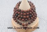 GMN1131 Hand-knotted 8mm, 10mm mahogany obsidian 108 beads mala necklaces
