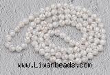 GMN431 Hand-knotted 8mm, 10mm faceted tibetan agate 108 beads mala necklaces