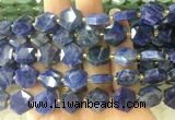HABS31 15 inches 12mm faceted hexagon sodalite beads wholesale