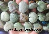 HGBS104 15 inches 28mm heart green opal gemstone beads wholesale