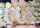 HGBS121 15 inches 12mm faceted heart yellow gum flower crystal beads wholesale