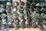 HGBS123 15 inches 12mm faceted heart kambaba jasper beads wholesale