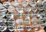 HGBS135 15 inches 15mm heart White crystal beads wholesale