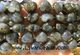 HGBS142 15 inches 15mm heart Labradorite beads wholesale