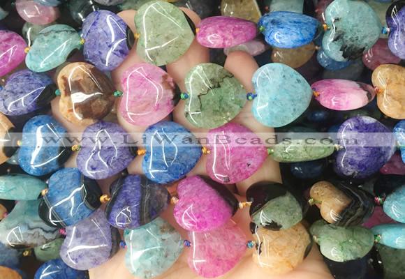 HGBS156 15 inches 20*20mm heart Agate gemstone beads wholesale