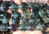 HGBS98 15 inches 20mm heart fluorite beads wholesale