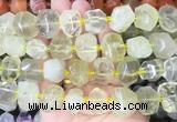 LQBS01 15 inches 12*16mm - 13*18mm faceted nuggets lemon quartz beads