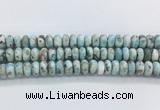 LRBS11 15 inches 7*12mm rondelle larimar gemstone beads wholesale