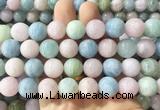 LSBS1001 15 inches 16mm round morganite gemstone beads wholesale