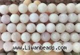 LSBS1003 15 inches 16mm round morganite gemstone beads wholesale