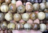 LSBS110 15 inches 20mm round wooden jasper gemstone beads wholesale