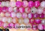 LSBS135 15 inches 16mm faceted round agate gemstone beads wholesale