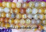 LSBS141 15 inches 16mm faceted round agate gemstone beads wholesale