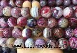 LSBS147 15 inches 18mm faceted round agate gemstone beads wholesale