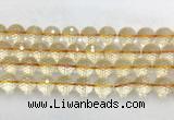LSBS162 15 inches 16mm faceted round citrine gemstone beads wholesale