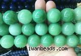 LSBS179 15 inches 20mm round dyed green aventurine gemstone beads wholesale