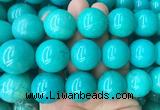 LSBS184 15 inches 22mm round green howlite turquoise beads wholesale