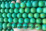 LSBS185 15 inches 16mm round yellow green howlite turquoise beads wholesale
