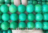 LSBS187 15 inches 20mm round yellow green howlite turquoise beads wholesale