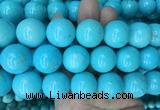 LSBS190 15 inches 20mm round blue howlite turquoise beads wholesale