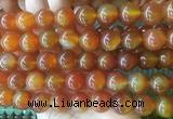 LSBS192 15 inches 16mm round red agate gemstone beads wholesale