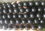 LSBS194 15 inches 16mm round black jasper gemstone beads wholesale