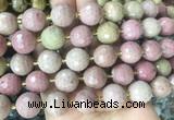 LSBS20 15 inches 16mm faceted round pink wooden jasper beads wholesale