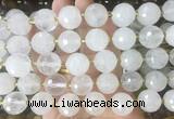LSBS212 15 inches 16mm faceted round Angola crystal quartz beads wholesale