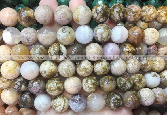 LSBS229 15 inches 14mm round ocean jasper gemstone beads wholesale