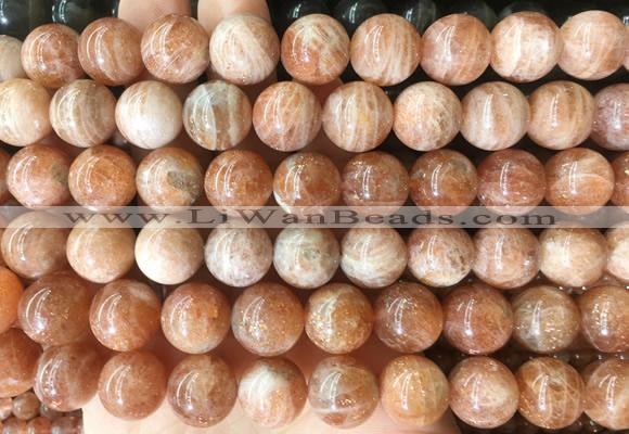LSBS234 15 inches 14mm round golden sunstone gemstone beads wholesale