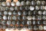 LSBS235 15 inches 14mm round black sunstone gemstone beads wholesale