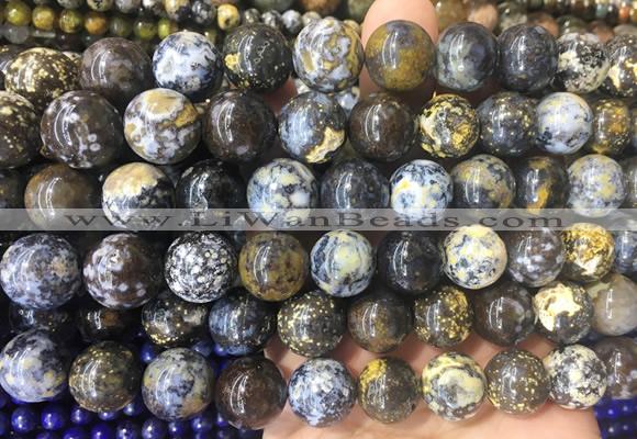 LSBS242 15 inches 14mm round ocean agate gemstone beads wholesale
