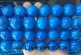 LSBS258 15 inches 20mm round blue agate gemstone beads wholesale