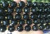 LSBS26 15 inches 16mm faceted round black agate beads wholesale