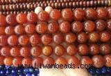 LSBS262 15 inches 14mm round red agate gemstone beads wholesale