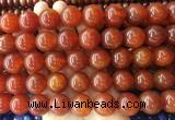 LSBS263 15 inches 16mm round red agate gemstone beads wholesale