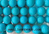 LSBS270 15 inches 22mm round blue howlite turquoise gemstone beads wholesale