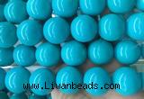 LSBS271 15 inches 25mm round blue howlite turquoise gemstone beads wholesale