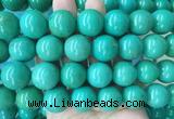 LSBS276 15 inches 20mm round green howlite turquoise gemstone beads wholesale