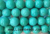 LSBS277 15 inches 22mm round green howlite turquoise gemstone beads wholesale