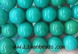 LSBS278 15 inches 25mm round green howlite turquoise gemstone beads wholesale