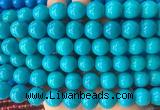 LSBS297 15 inches 14mm round blue agate gemstone beads wholesale