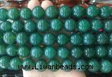 LSBS304 15 inches 16mm round green agate gemstone beads wholesale
