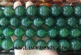 LSBS325 15 inches 20mm round green agate gemstone beads wholesale