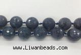 LSBS335 15 inches 25mm faceted round Dumortierite gemstone beads wholesale