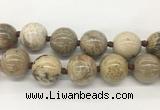 LSBS339 15 inches 30mm round Chrysanthemum agate gemstone beads wholesale