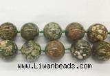 LSBS340 15 inches 30mm round Peacock gemstone beads wholesale